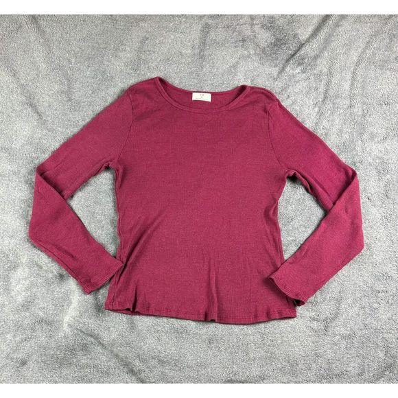 T.La Anthropologie Women's Classic Comfy Top Long Sleeve Fitted Size XL Pink - Picture 5 of 10